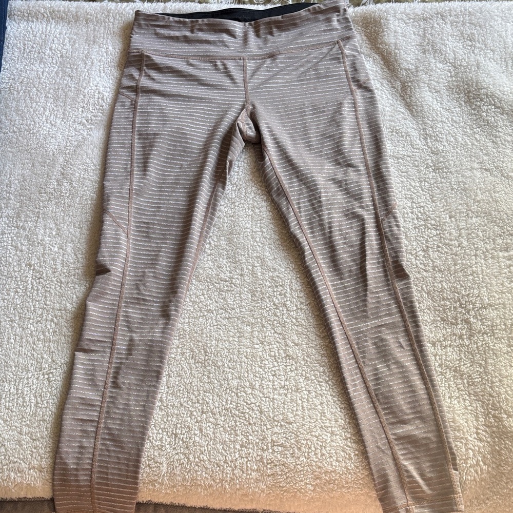 Striped Tan Leggings